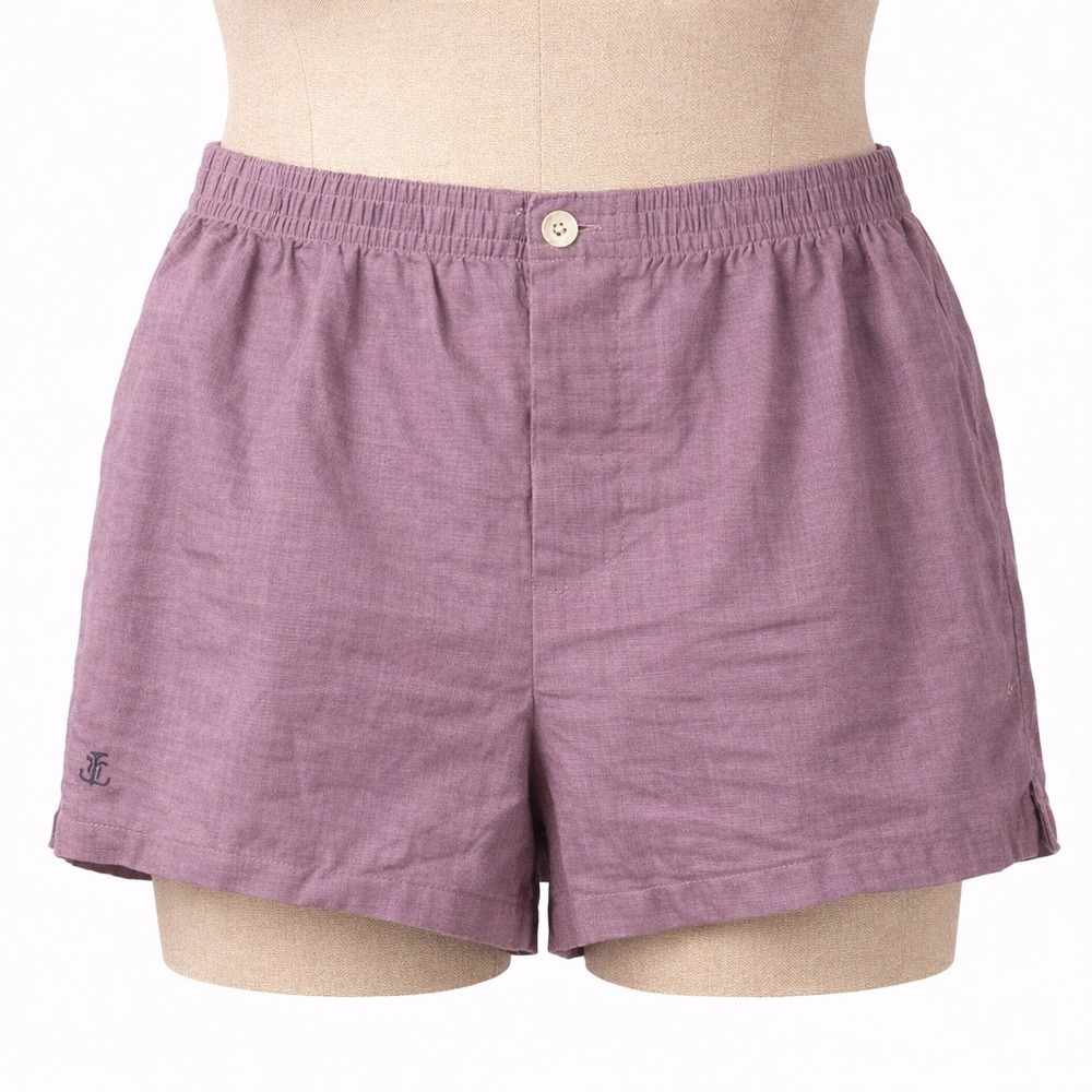Lauren Ralph Lauren Mauve Purple Cotton Lounge Shorts M Casual Euro Preppy Beach